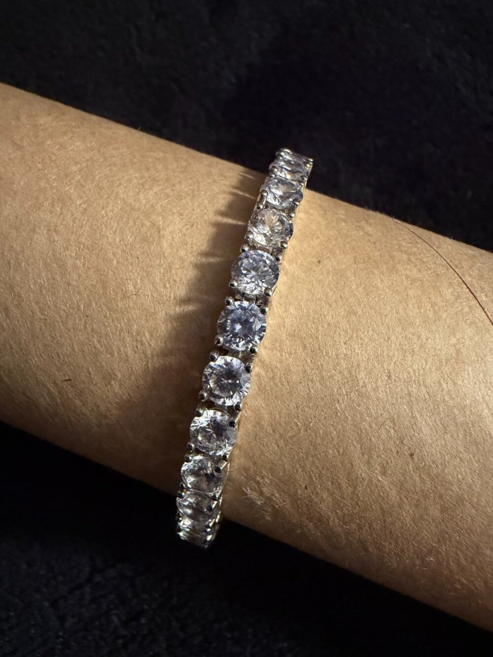 Clear Round Tennis Bracelet